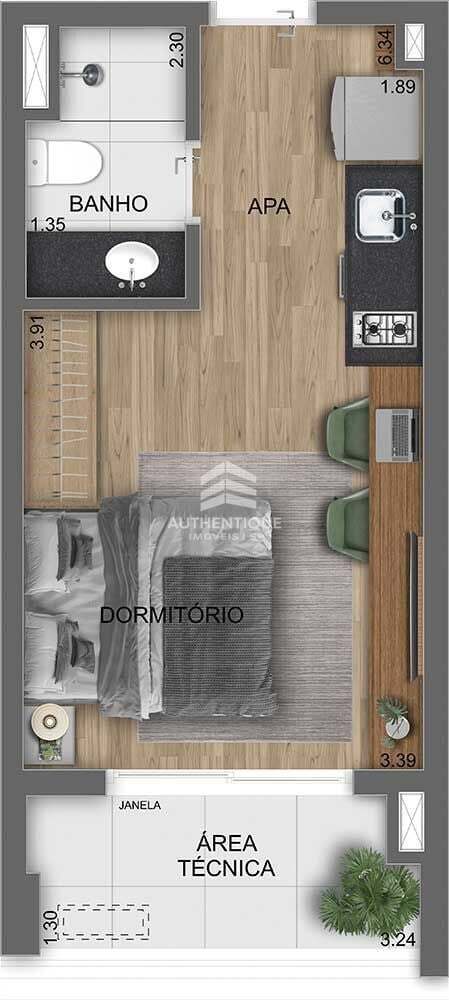 Apartamento, 1 quarto, 56 m² - Foto 31