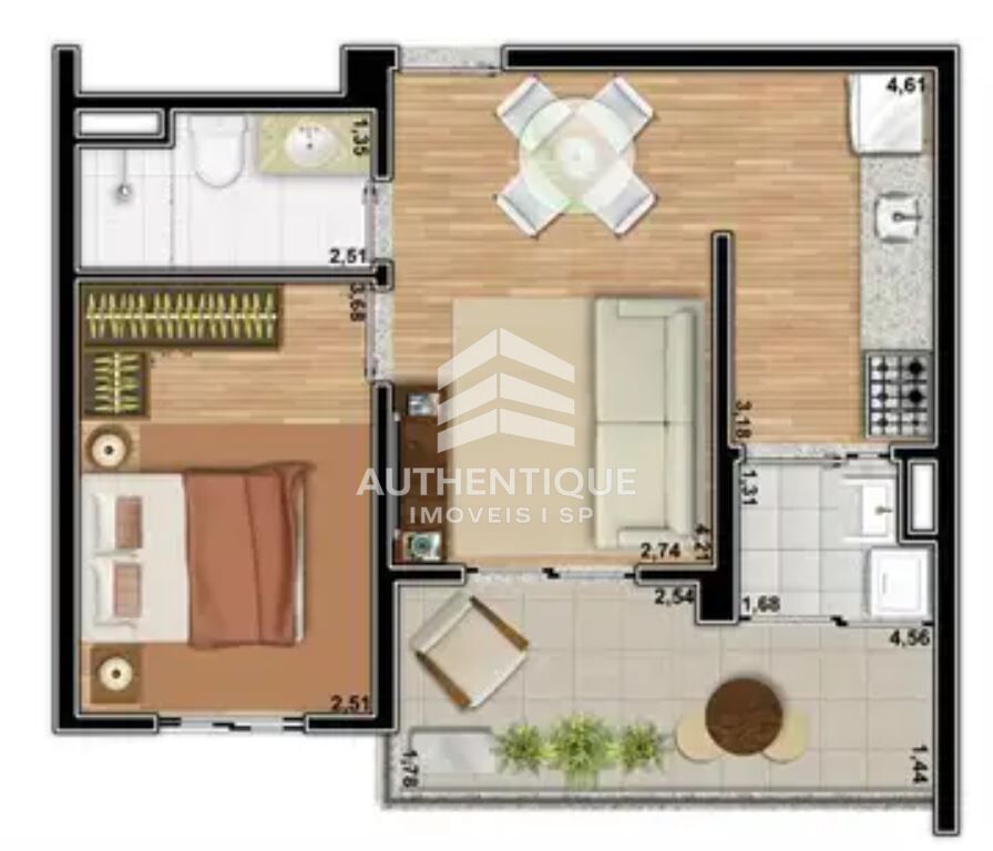 Apartamento, 1 quarto, 52 m² - Foto 46