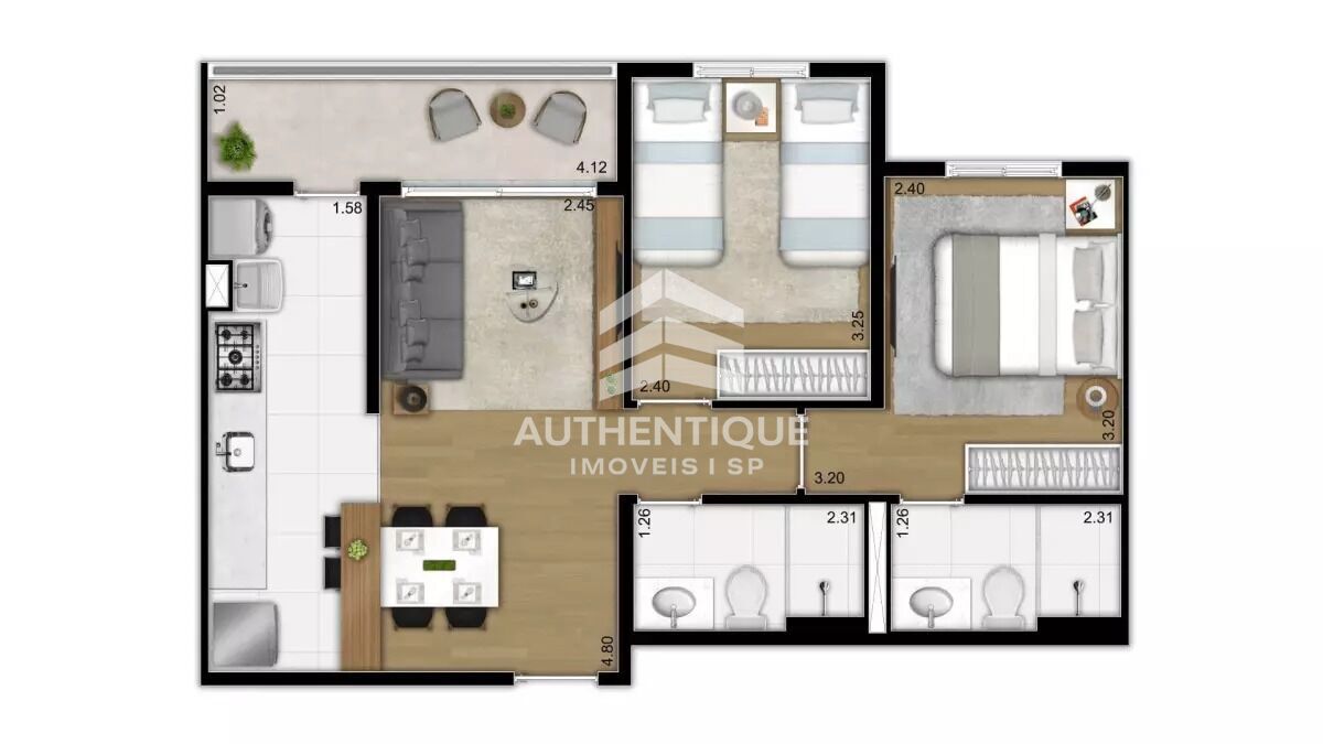 Apartamento, 2 quartos, 54 m² - Foto 21