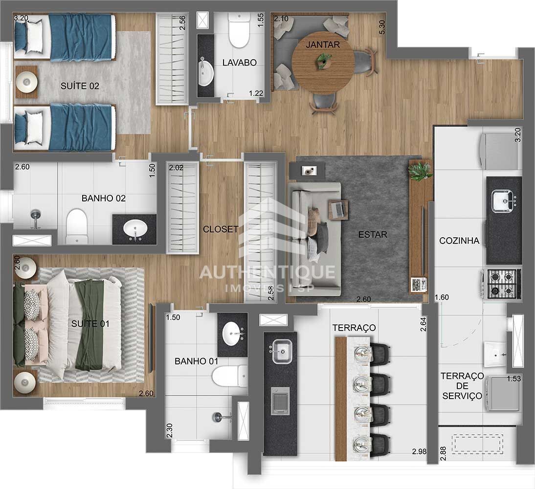 Apartamento, 1 quarto, 64 m² - Foto 30