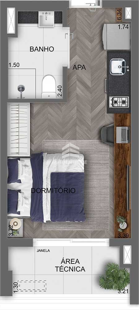 Apartamento, 1 quarto, 64 m² - Foto 32