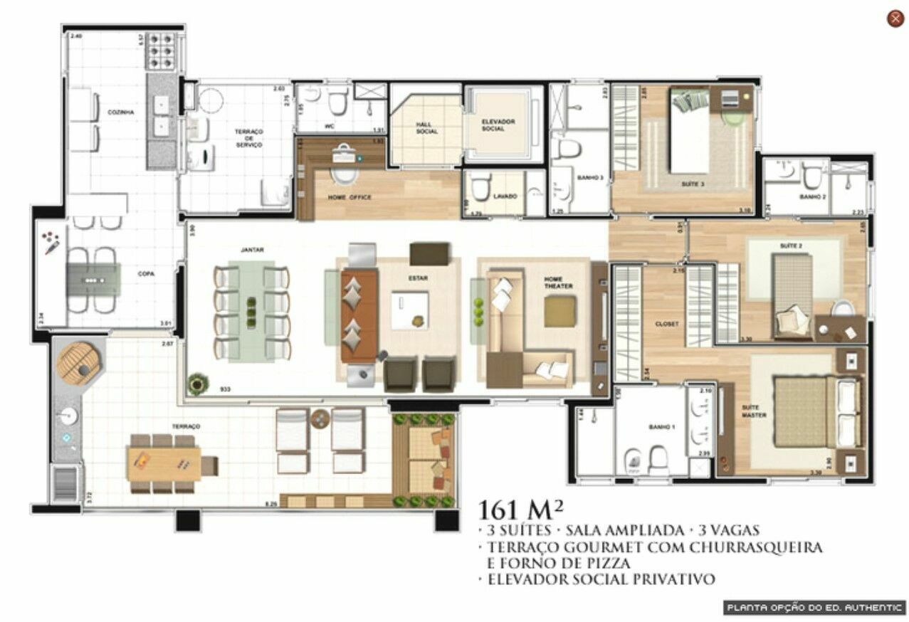 Apartamento, 3 quartos, 161 m² - Foto 33