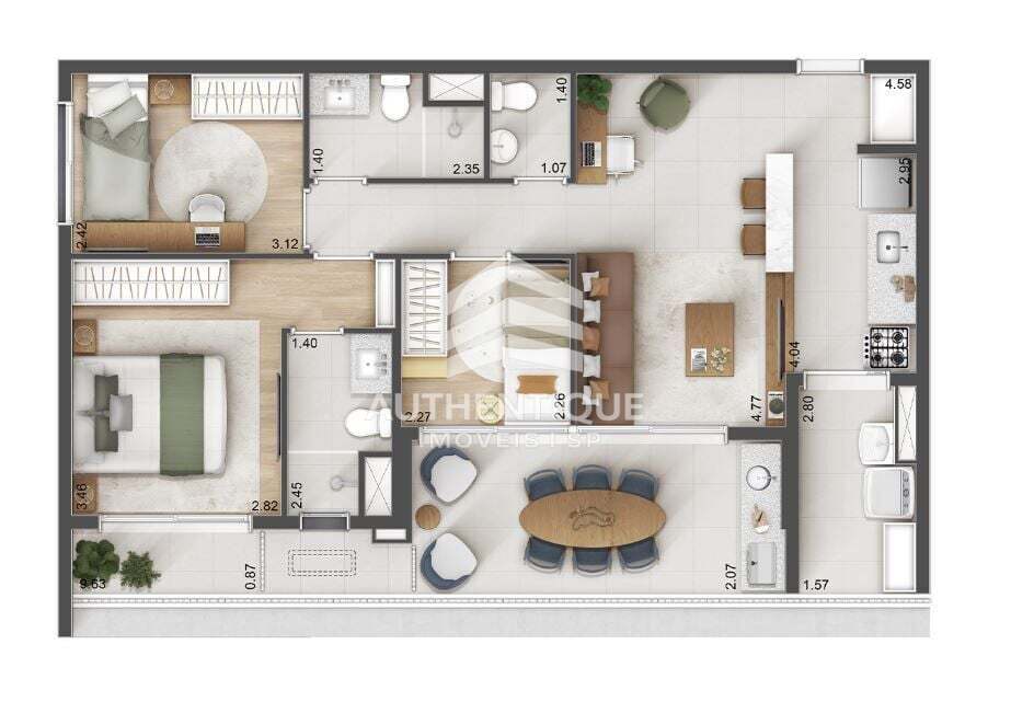 Apartamento, 1 quarto, 58 m² - Foto 25
