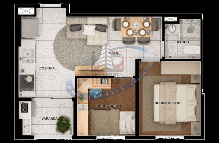 Apartamento, 2 quartos, 36 m² - Foto 17