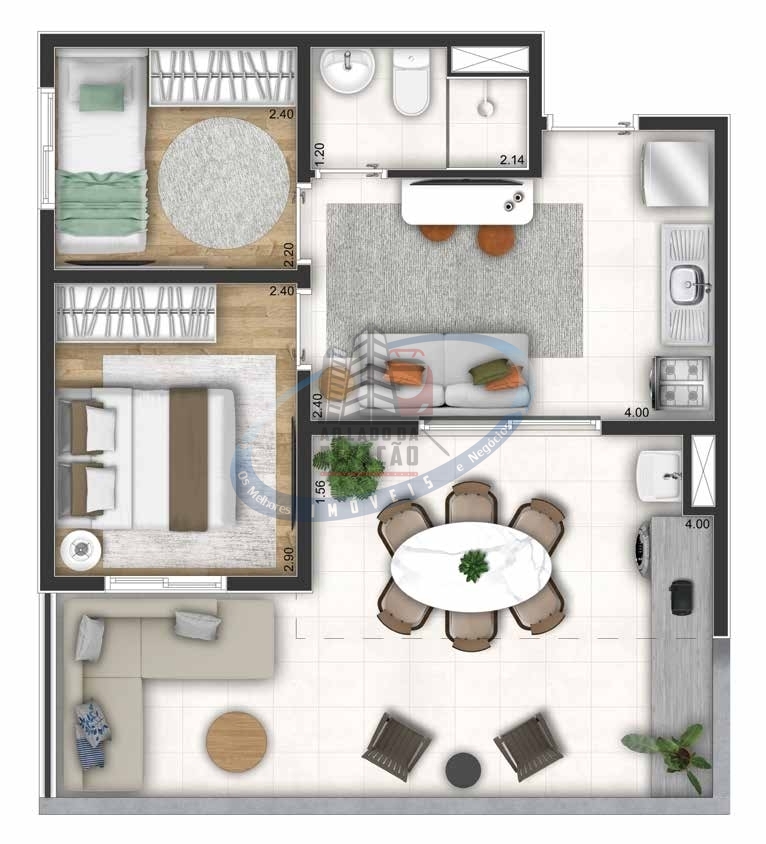 Apartamento, 2 quartos, 34 m² - Foto 24