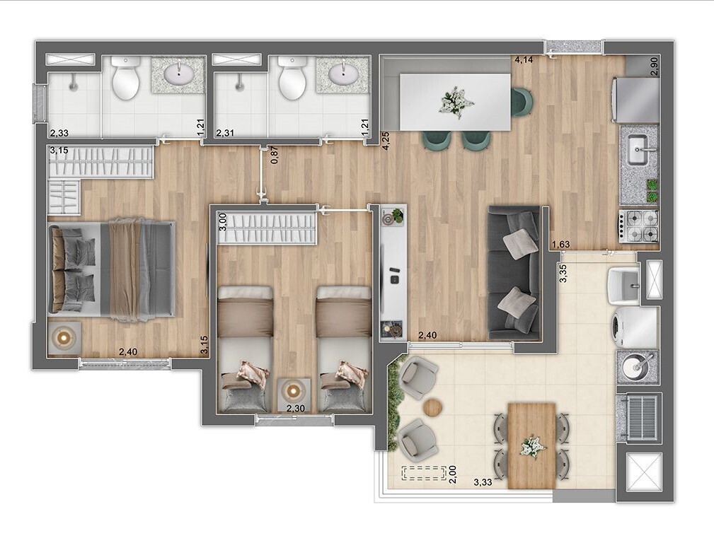 Apartamento, 2 quartos, 44 m² - Foto 24