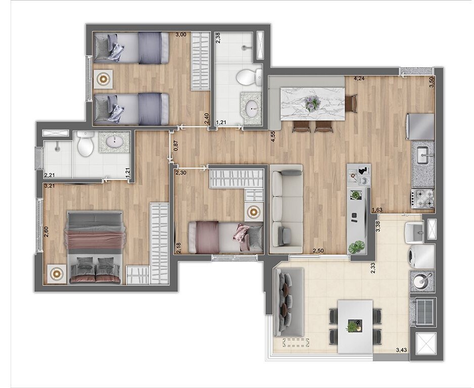 Apartamento, 2 quartos, 44 m² - Foto 28