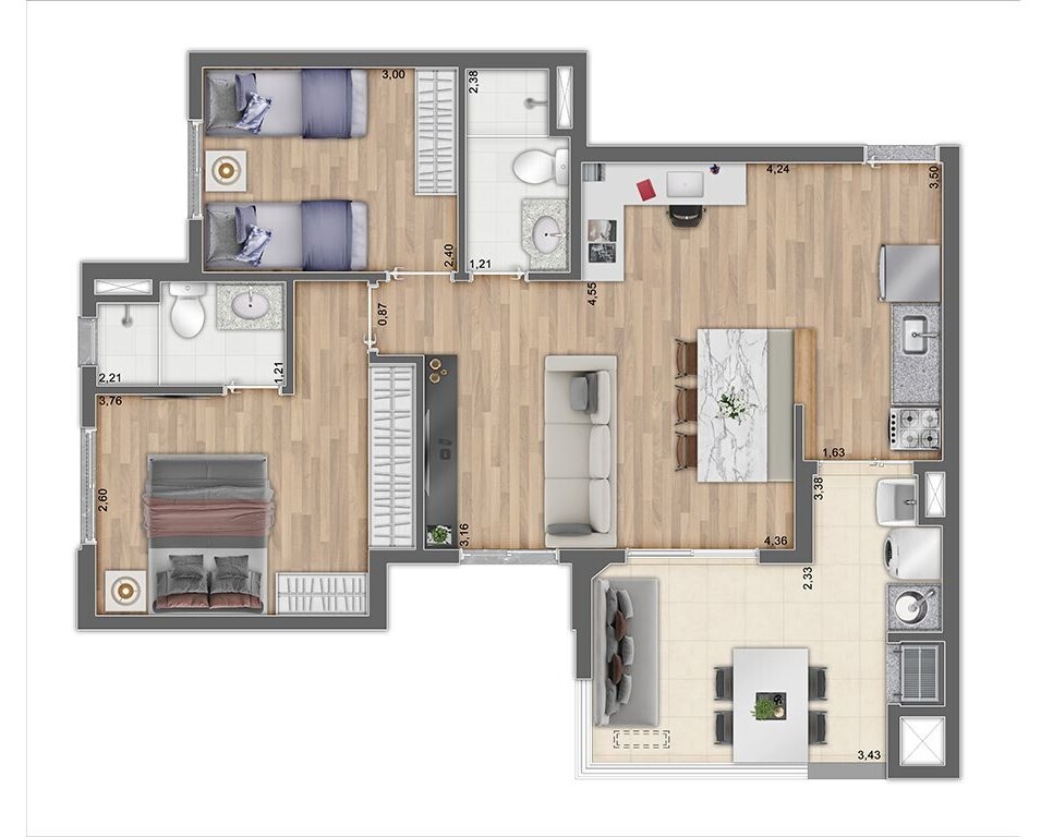 Apartamento, 2 quartos, 44 m² - Foto 29