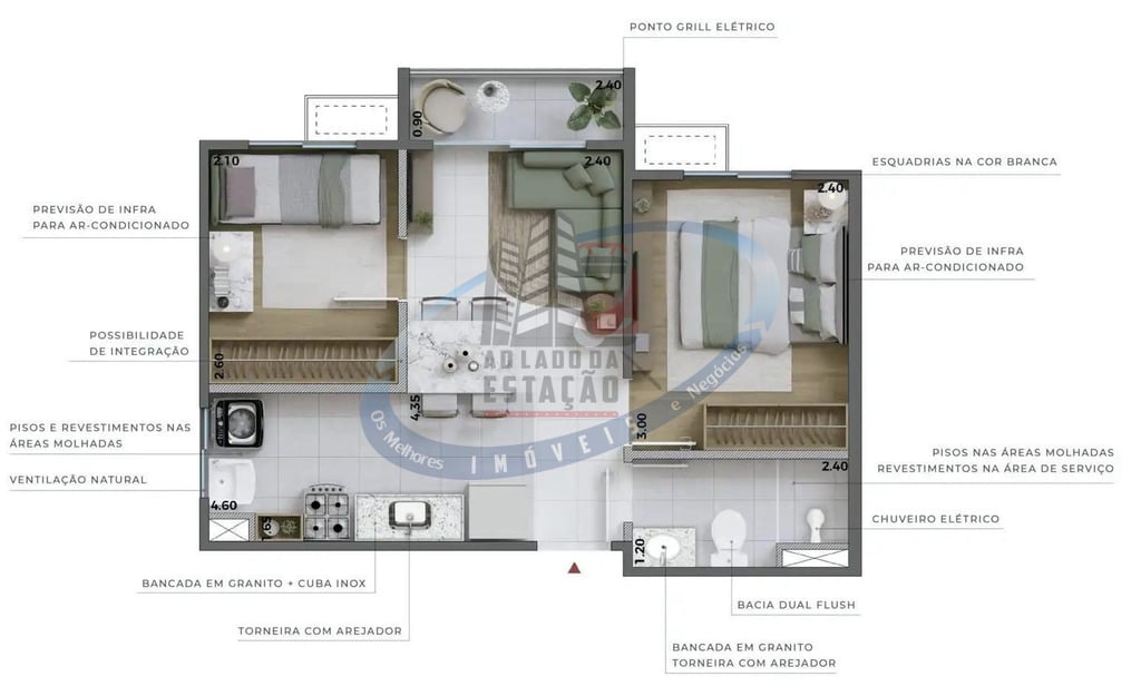 Apartamento, 2 quartos, 35 m² - Foto 24