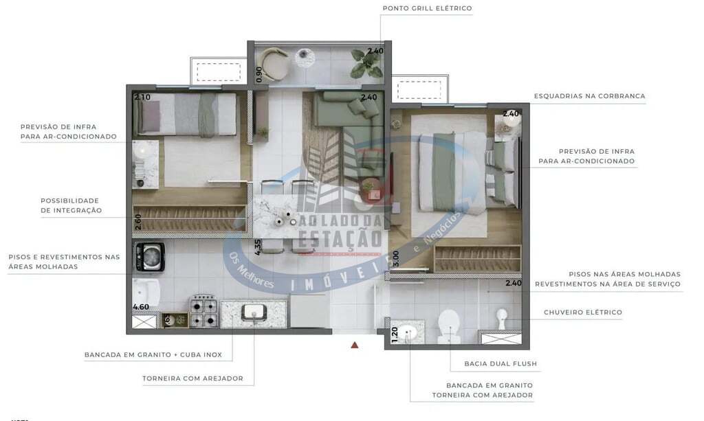 Apartamento, 2 quartos, 35 m² - Foto 23
