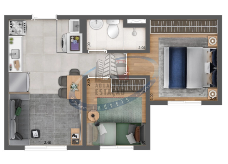 Apartamento, 2 quartos, 33 m² - Foto 21