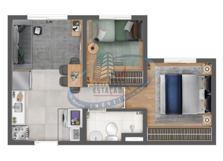 Apartamento, 2 quartos, 33 m² - Foto 22