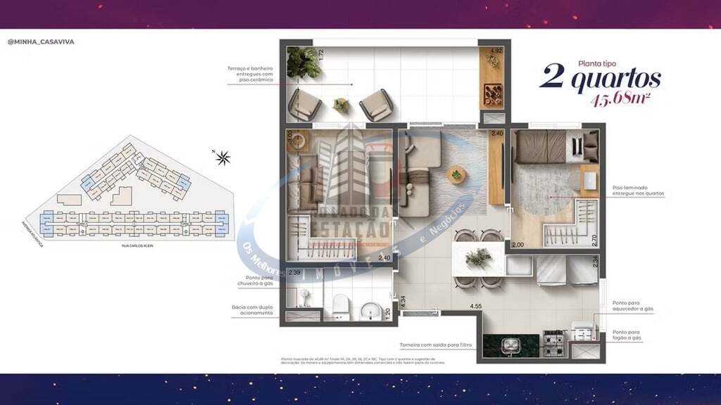 Apartamento, 2 quartos, 45 m² - Foto 19