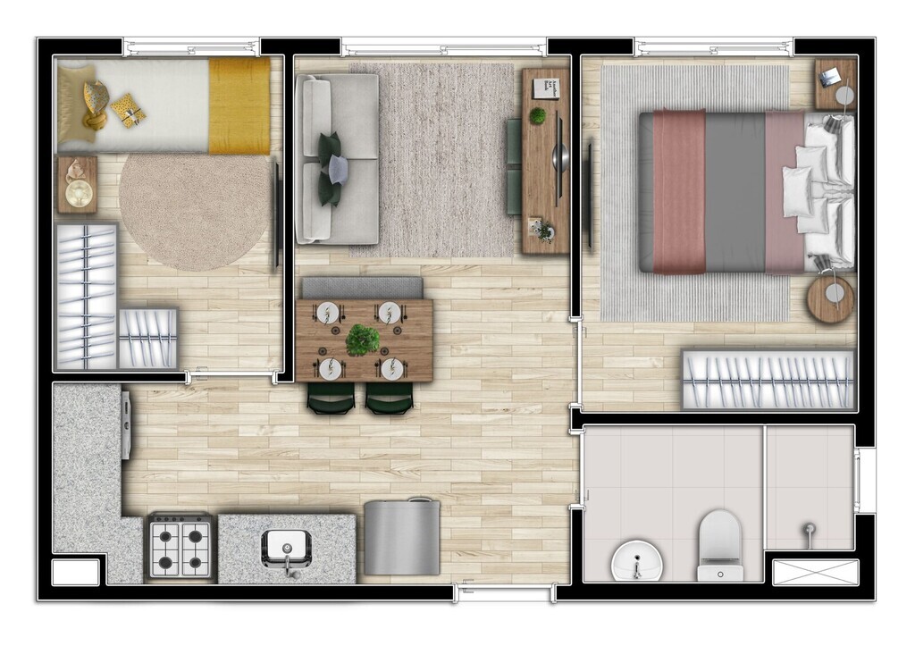 Apartamento, 2 quartos, 34 m² - Foto 42