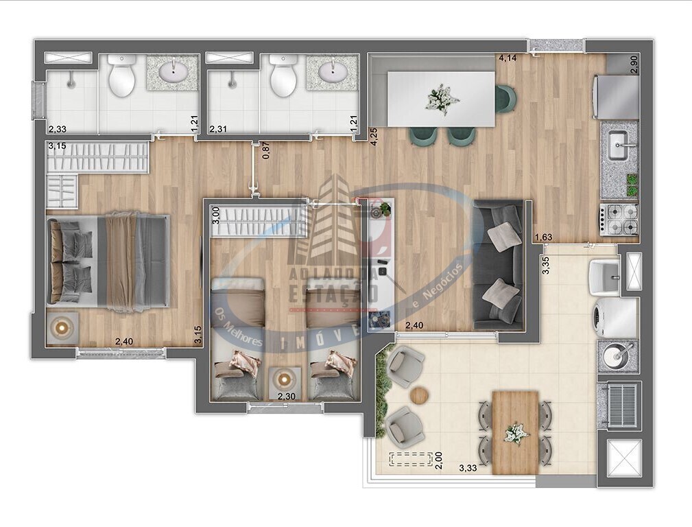 Apartamento, 2 quartos, 54 m² - Foto 11