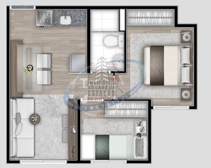 Apartamento, 2 quartos, 34 m² - Foto 3