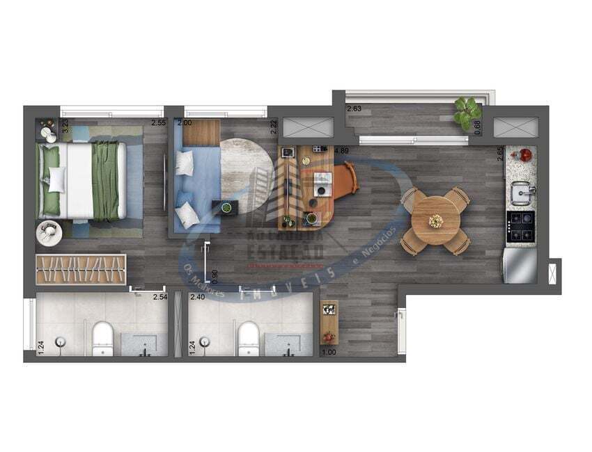 Apartamento, 2 quartos, 45 m² - Foto 15
