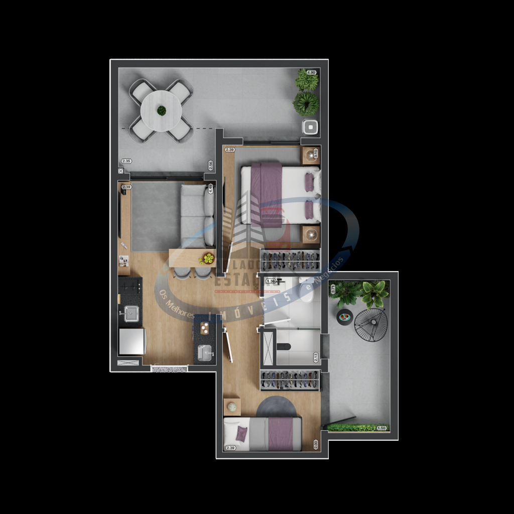 Apartamento, 2 quartos, 35 m² - Foto 40