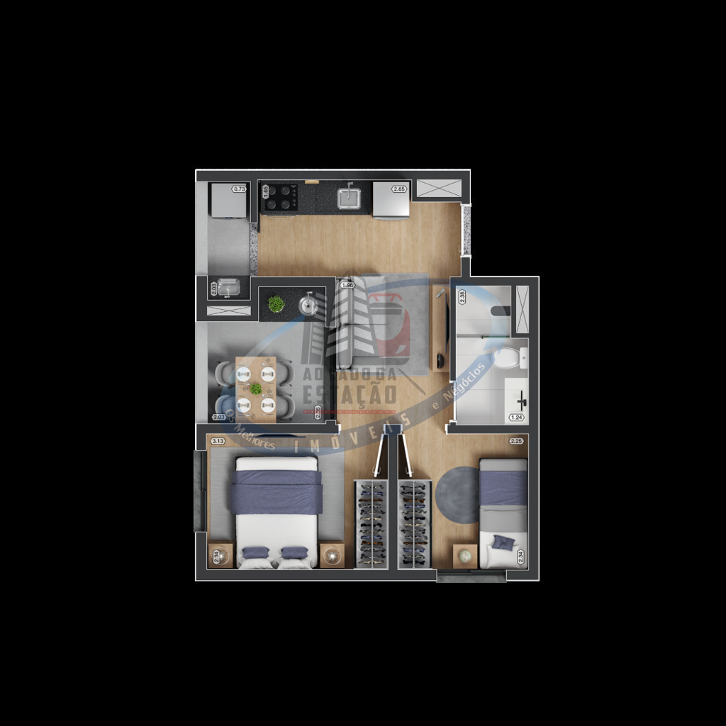 Apartamento, 2 quartos, 35 m² - Foto 35