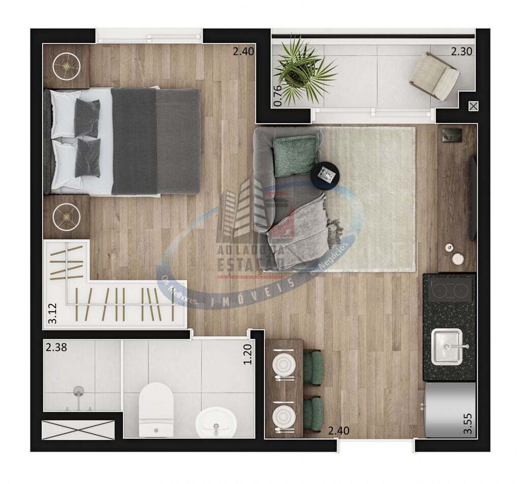 Apartamento, 1 quarto, 23 m² - Foto 12