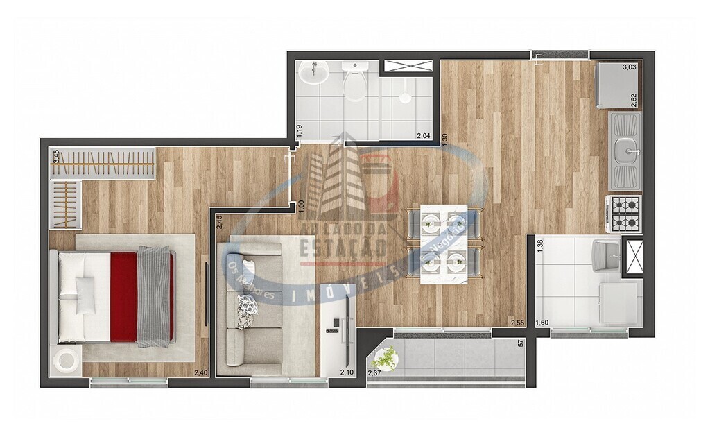 Apartamento, 2 quartos, 37 m² - Foto 19