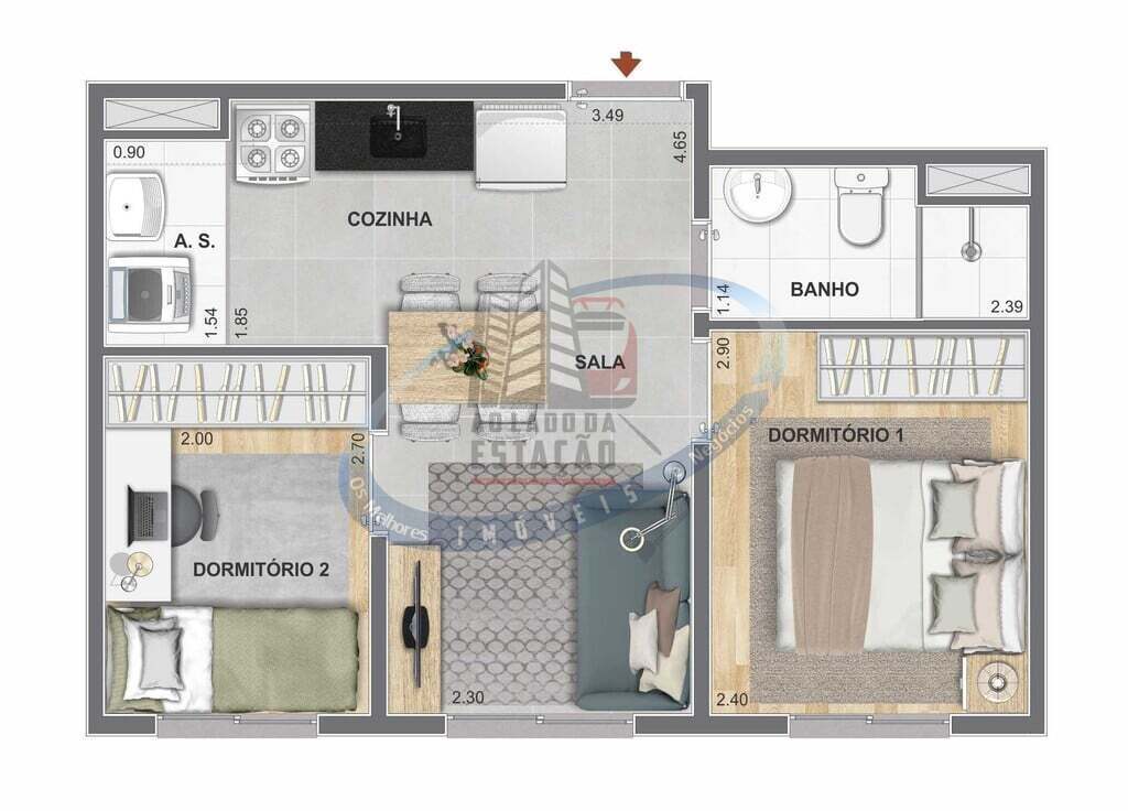 Apartamento, 2 quartos, 34 m² - Foto 27