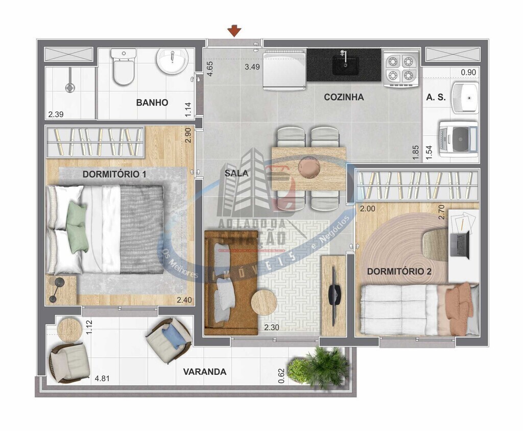Apartamento, 2 quartos, 34 m² - Foto 28