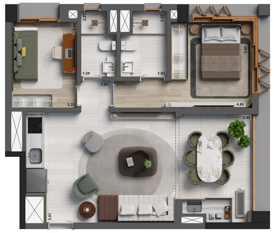 Apartamento, 3 quartos, 91 m² - Foto 25