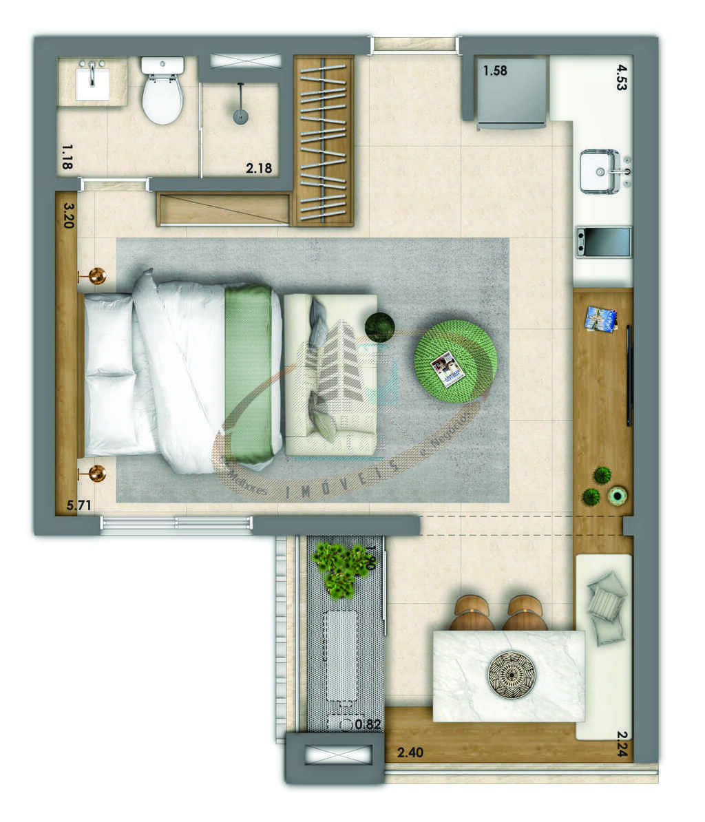 Apartamento, 1 quarto, 37 m² - Foto 27