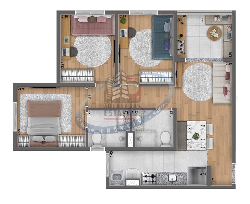 Apartamento, 3 quartos, 57 m² - Foto 23