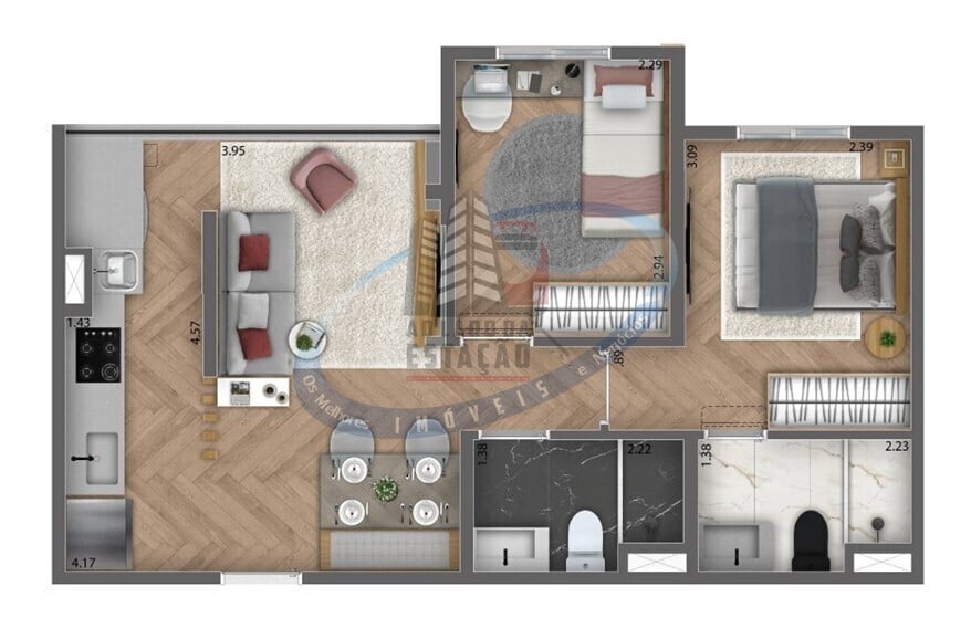 Apartamento, 3 quartos, 57 m² - Foto 26