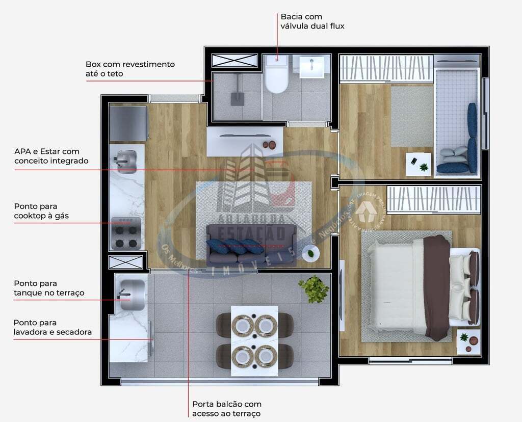 Apartamento, 2 quartos, 35 m² - Foto 32
