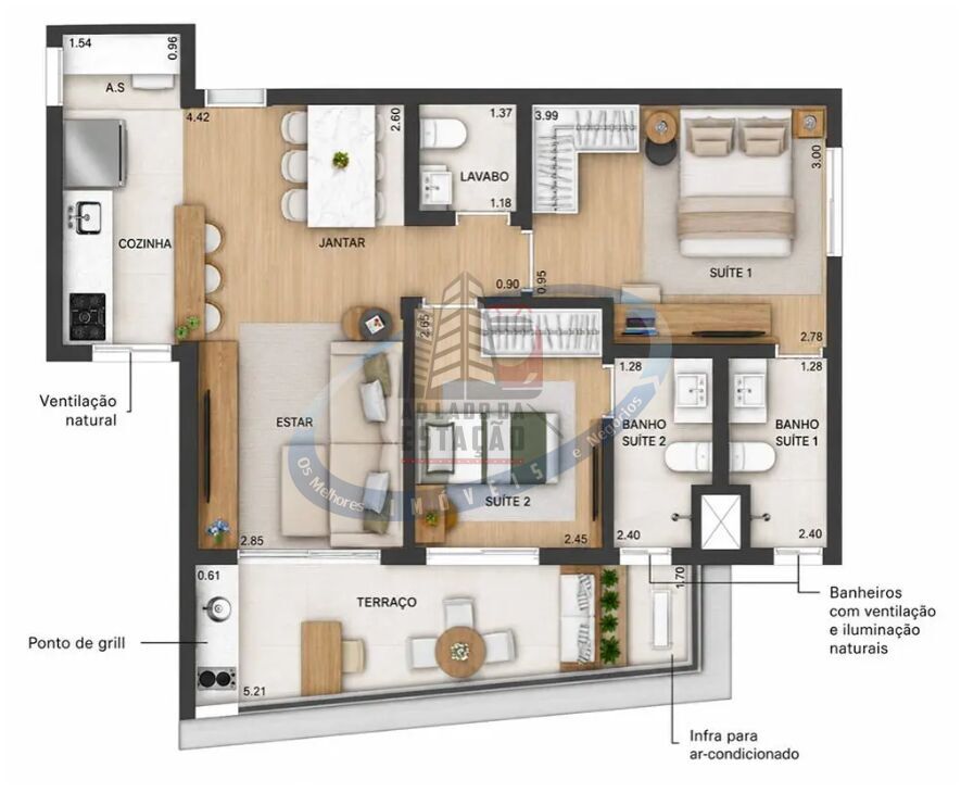 Apartamento, 2 quartos, 72 m² - Foto 9