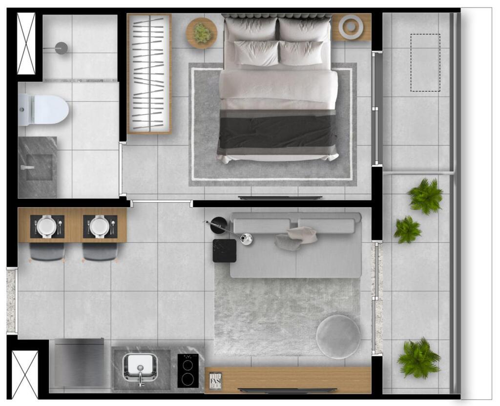 Apartamento, 1 quarto, 26 m² - Foto 5