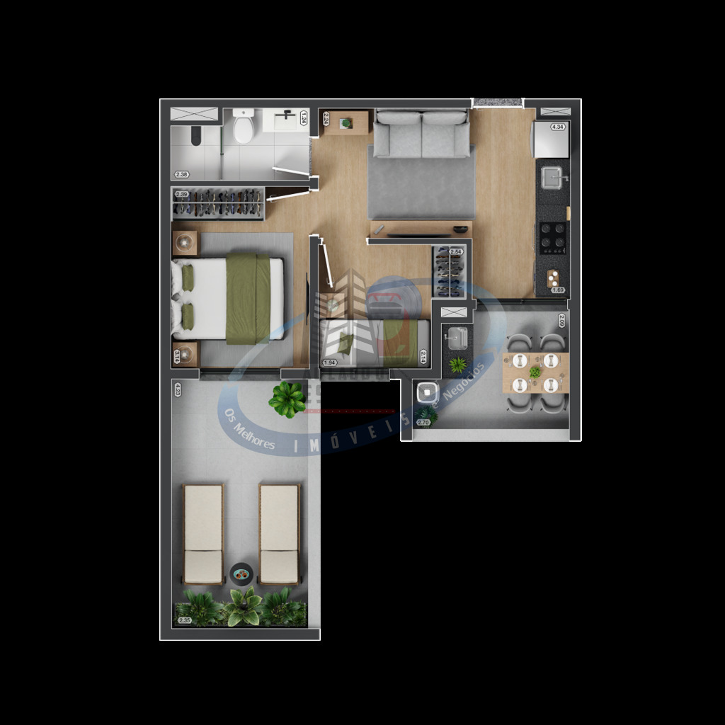 Apartamento, 1 quarto, 27 m² - Foto 40