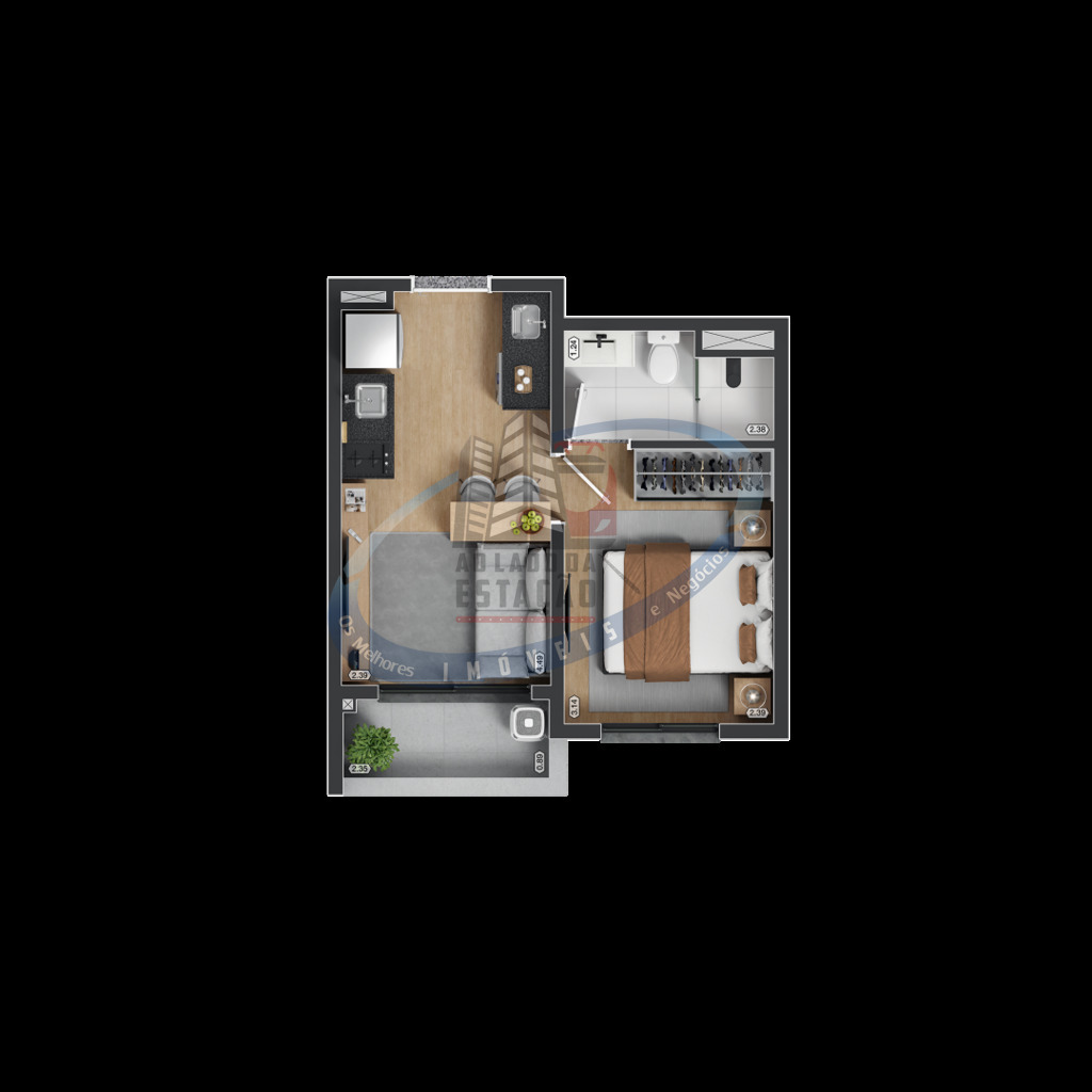 Apartamento, 1 quarto, 27 m² - Foto 30