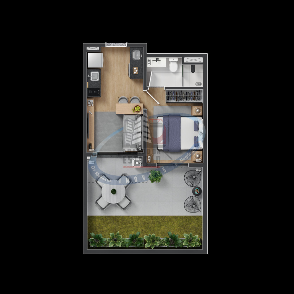 Apartamento, 1 quarto, 27 m² - Foto 39