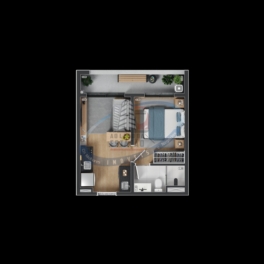 Apartamento, 1 quarto, 27 m² - Foto 29