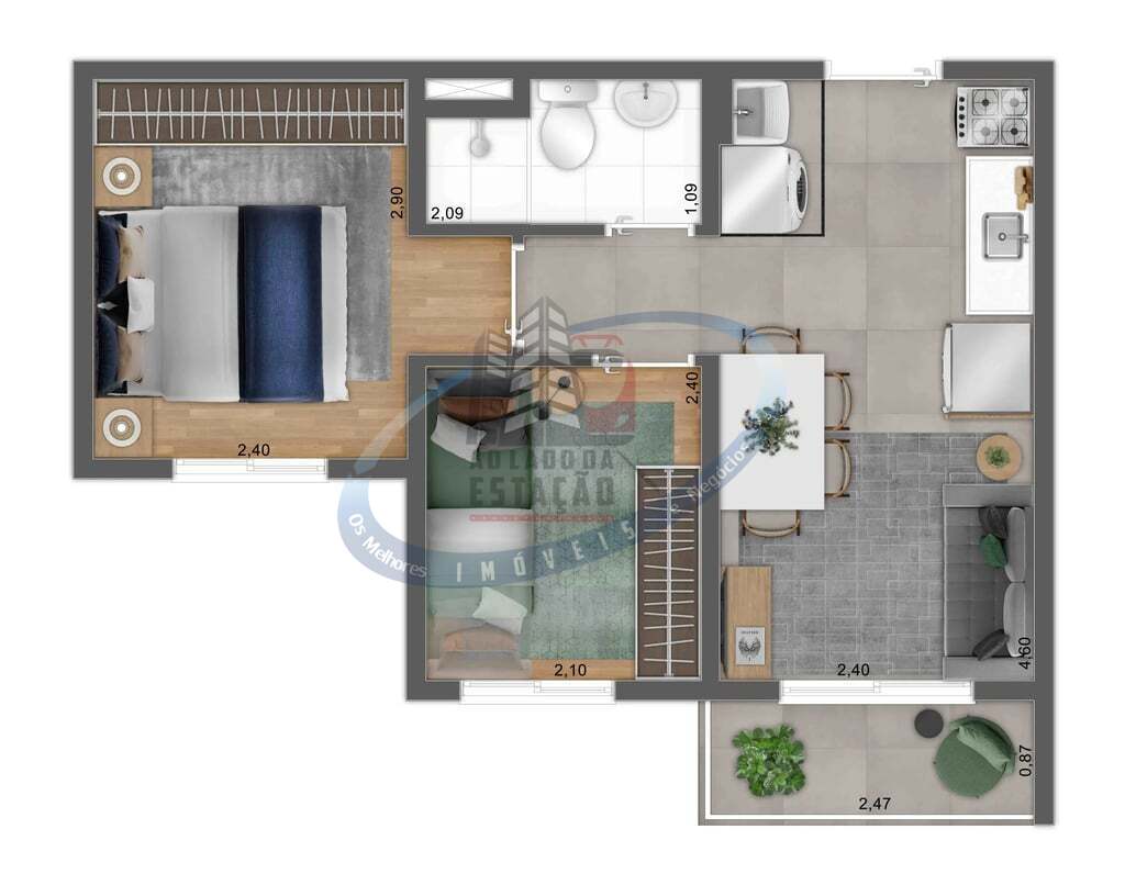 Apartamento, 2 quartos, 34 m² - Foto 32