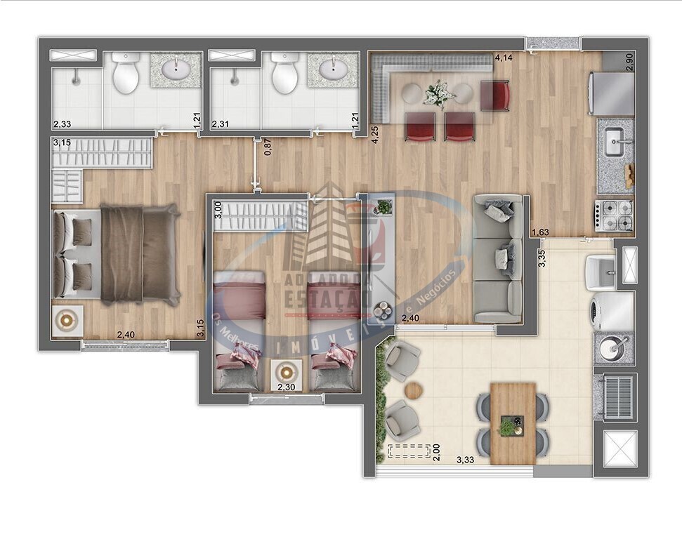 Apartamento, 2 quartos, 44 m² - Foto 12