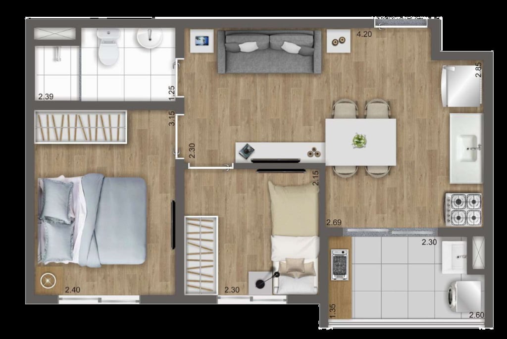 Apartamento, 2 quartos, 37 m² - Foto 25