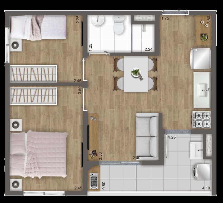 Apartamento, 2 quartos, 37 m² - Foto 27