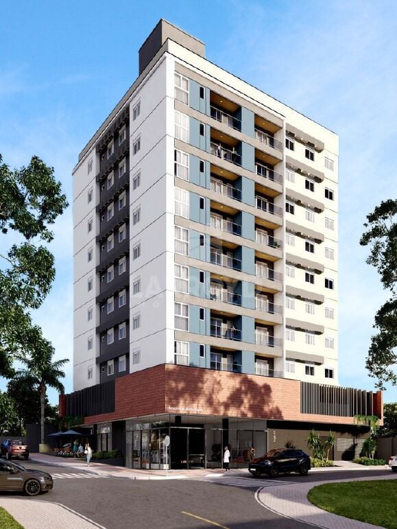 Fachada do Residencial Marta Darela, prédio da Brocks no bairro São João, em Tubarão/SC