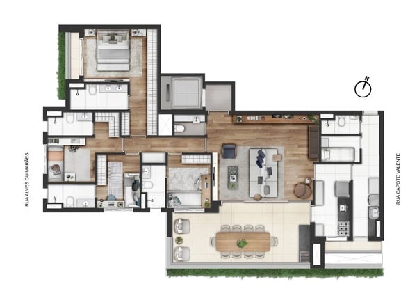 As Áreas de Um Apartamento