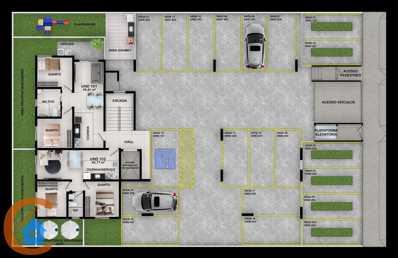 Apartamento, 2 quartos, 45 m² - Foto 3