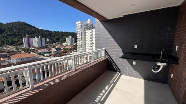Apartamento com 2 quartos, 72 m², com varanda gourmet, à venda no Canto do Forte, Praia Grande