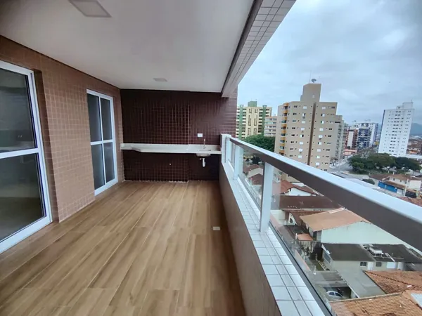 Apartamento com 2 quartos, 92 m², com varanda gourmet, à venda no Tupi, Praia Grande