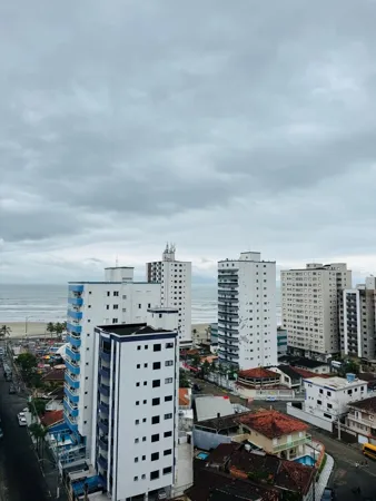 Apartamento com 2 quartos, 91 m², com vista para o mar, à venda no Ocian, Praia Grande