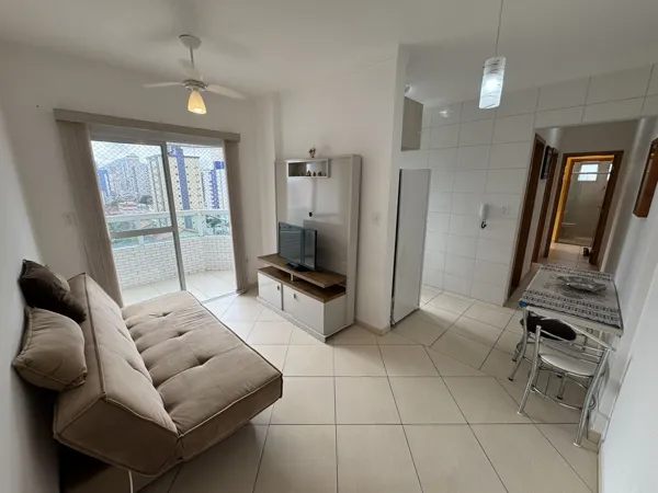 Apartamento com 1 quarto, 52 m², com varanda gourmet, à venda na Guilhermina, Praia Grande