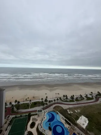 Apartamento com 2 quartos, 75 m², de frente para o mar, para alugar no Tupi, Praia Grande
